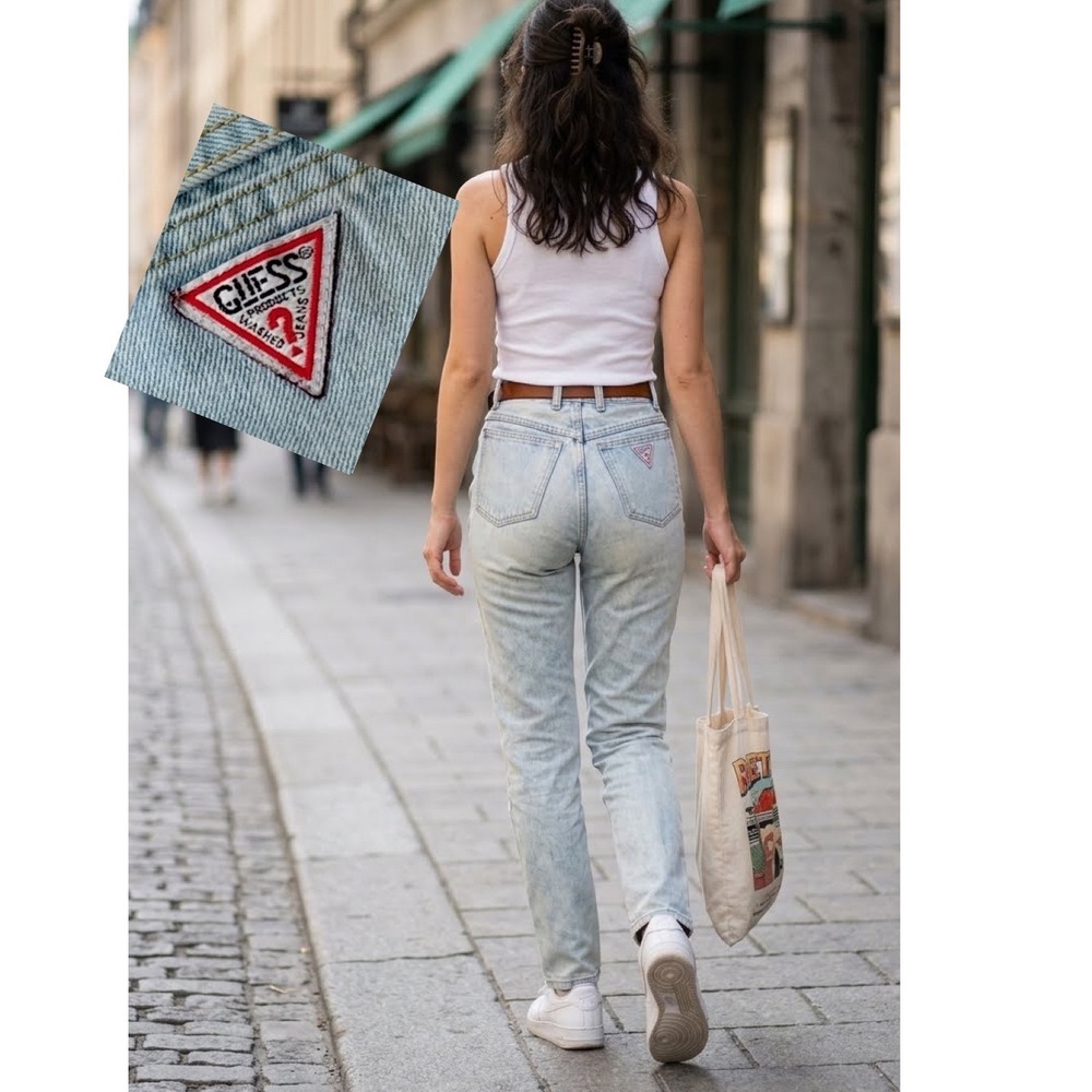 Vintage Guess Georges Marciano 1050 Light Wash High Waist Tapered Jeans 29
